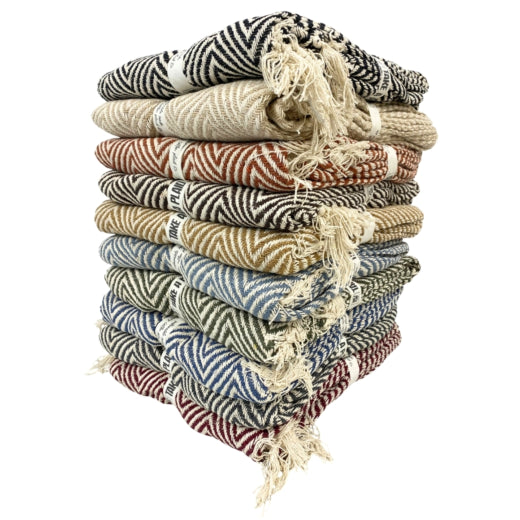 Plaid Gerecycled Katoen Roest 125x150 cm – Zachte Deken voor Bank