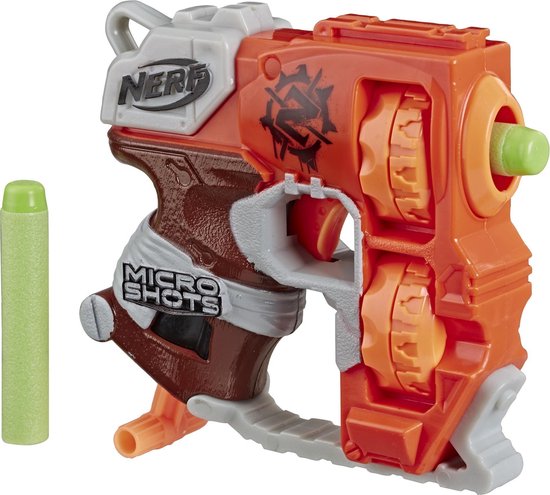 Nerf MicroShots FlipFury Blaster Compact met 2 Darts | Tinyco