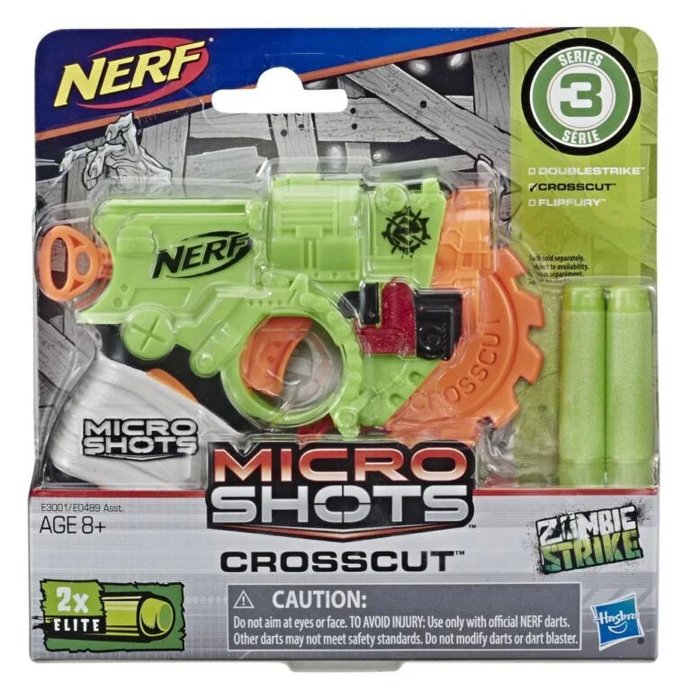 Nerf MicroShots Crosscut Blaster Zijaanzicht Zombie Strike | Tinyco
