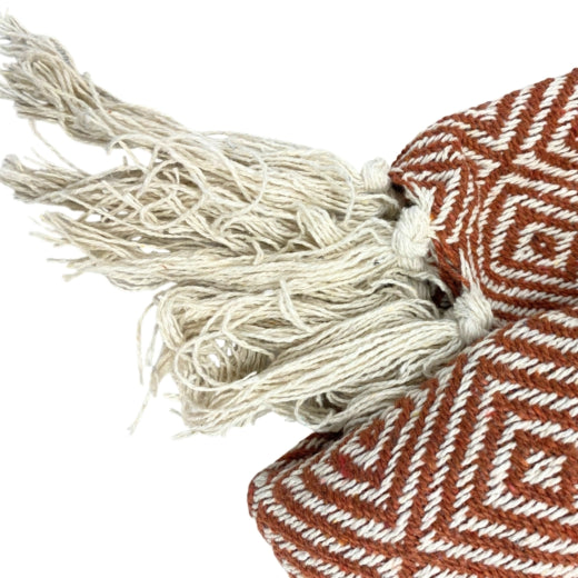 Plaid Gerecycled Katoen Roest 125x150 cm – Zachte Deken voor Bank