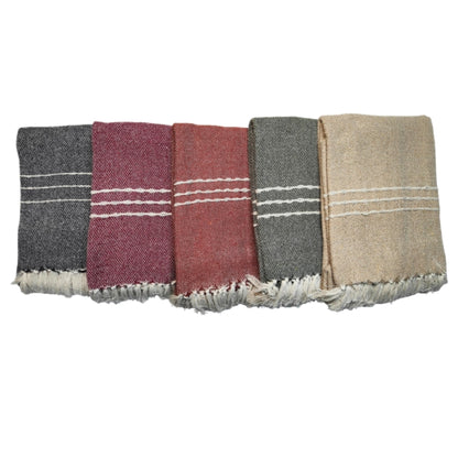 Plaid Gerecycled Katoen Zwart 130x180 cm – Grote Zachte Deken
