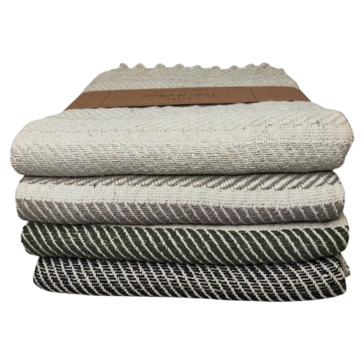 Plaid Gerecycled Katoen Legergroen 130x180 cm – Grote Zachte Deken