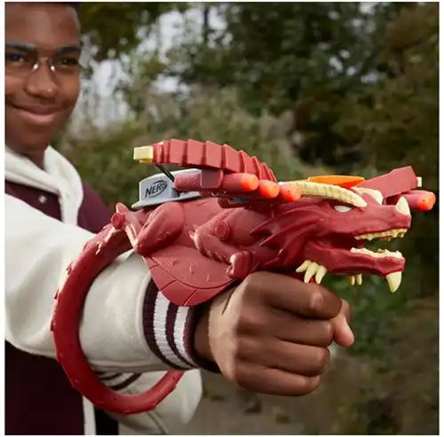 Nerf D&D Themberchaud Blaster Zijaanzicht met Draakdesign | Tinyco