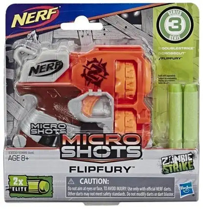 Nerf MicroShots FlipFury Blaster Dubbele Barrels Zijaanzicht | Tinyco