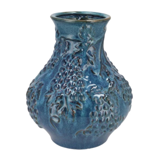 Vaas Grape Blauw 27 cm – Moderne Bloemenvaas