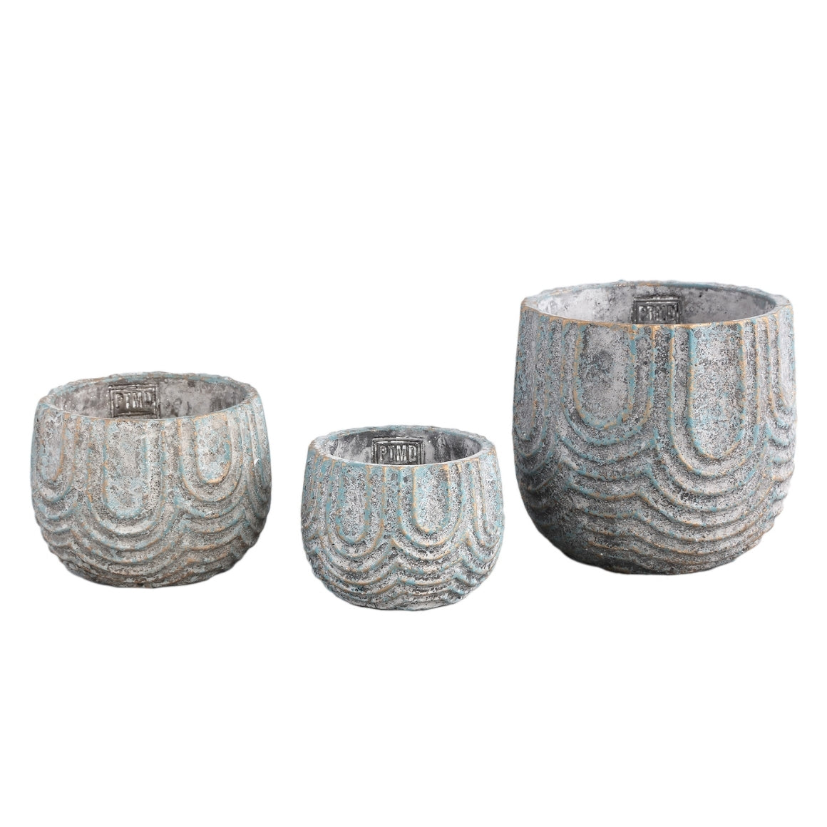 PTMD Bloempot Rexin Rond Grijs 12 cm – Moderne Plantenpot