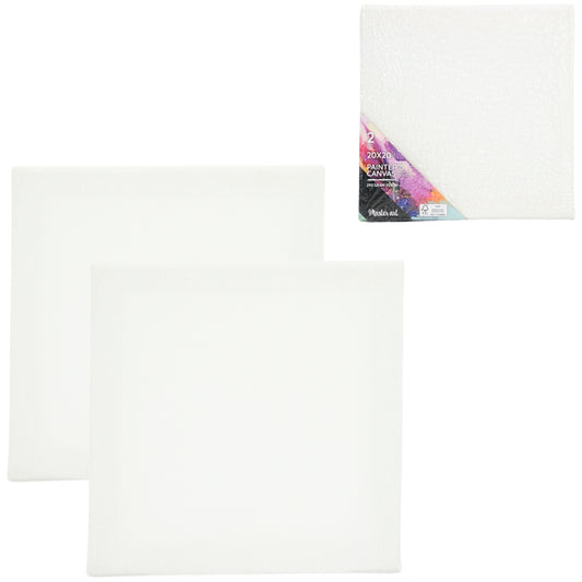 Artcanvas Doek 20x20 cm (2 stuks) – Schilder Canvas